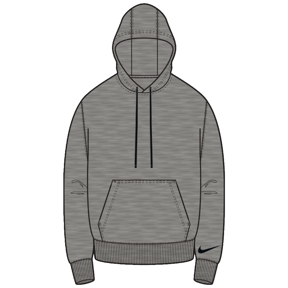 Nike Park 26 Fleece Hoodie Blank, 3XL, dunkelgrau/schwarz