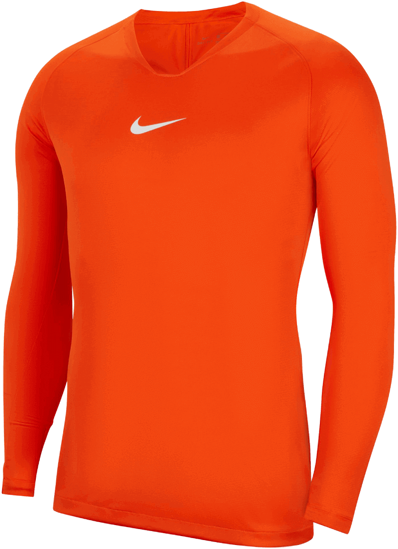 Nike Unterziehshirt langarm Park First Layer, 164, orange/weiß