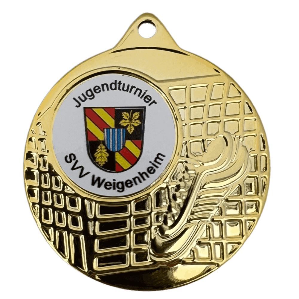 Fußball-Medaille 50mm inkl. mehrfarbigem Sondermotiv