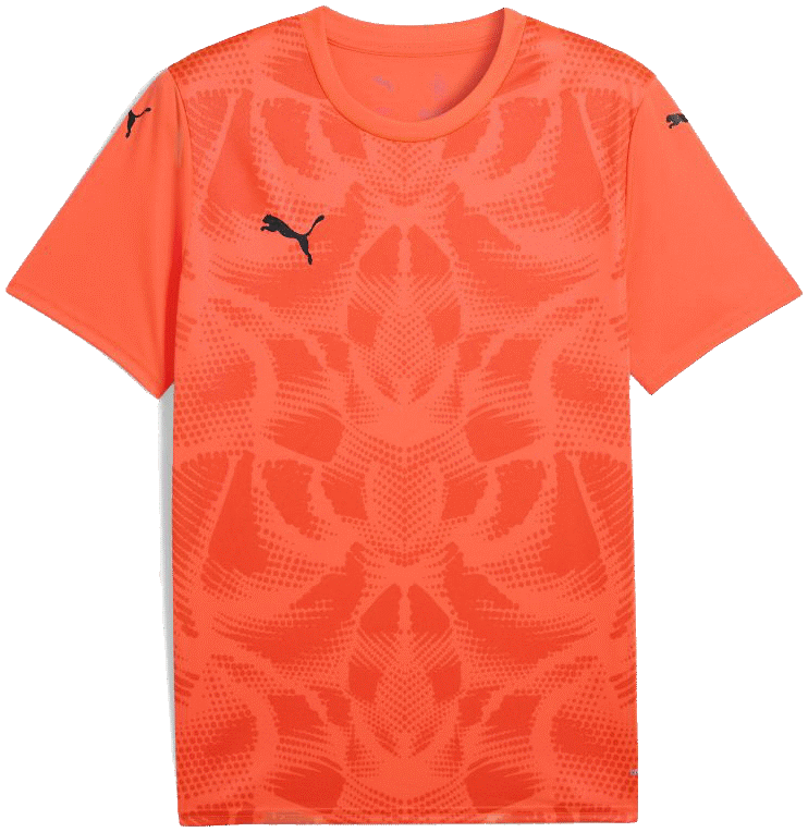 Puma Fussball Trikot teamULTIMATE, 176, neonorange/schwarz