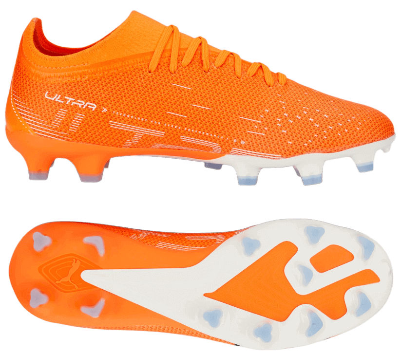 Puma Fussballschuh Ultra Match FG/AG hellblau orange