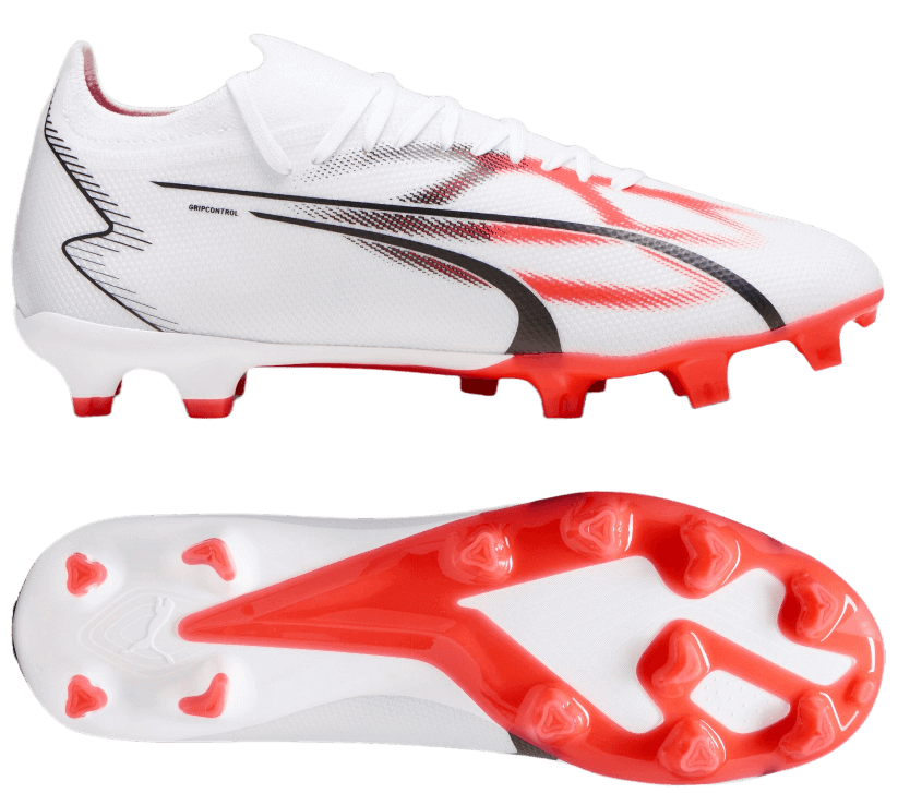 Puma Fussballschuh Ultra Match FG/AG weiß rot schwarz