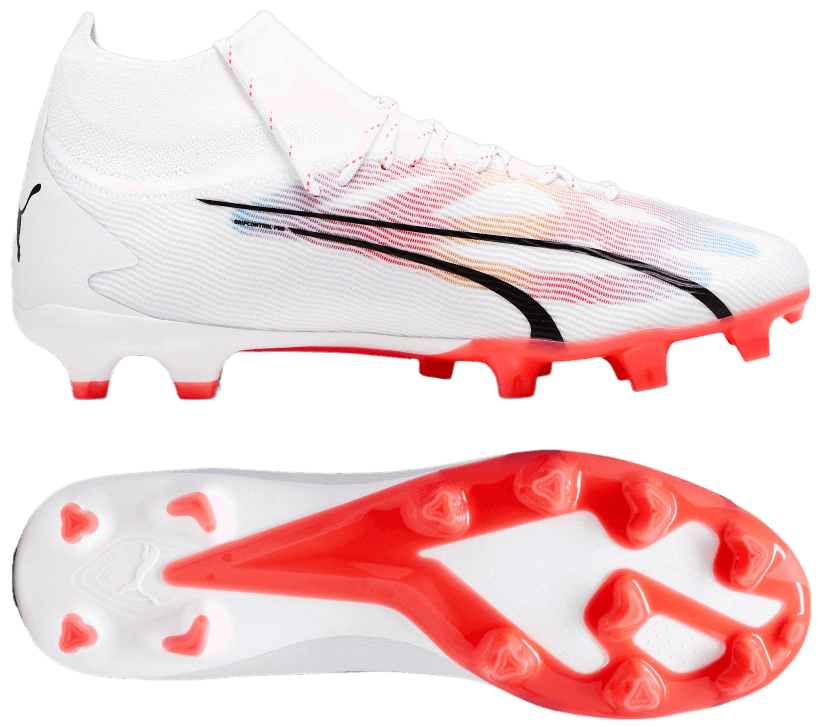 Puma Fussballschuh Ultra Pro FG/AG weiß rot schwarz