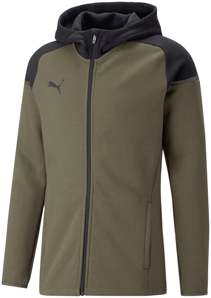 Puma teamCUP Casuals Kapuzenjacke teamCUP, M, grün/schwarz
