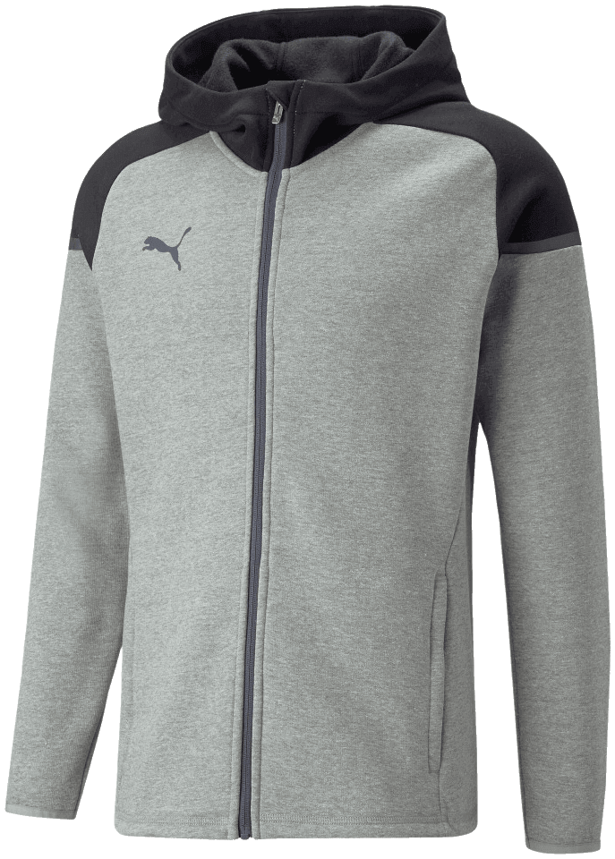 Puma teamCUP Casuals Kapuzenjacke teamCUP, XXL, grau/schwarz