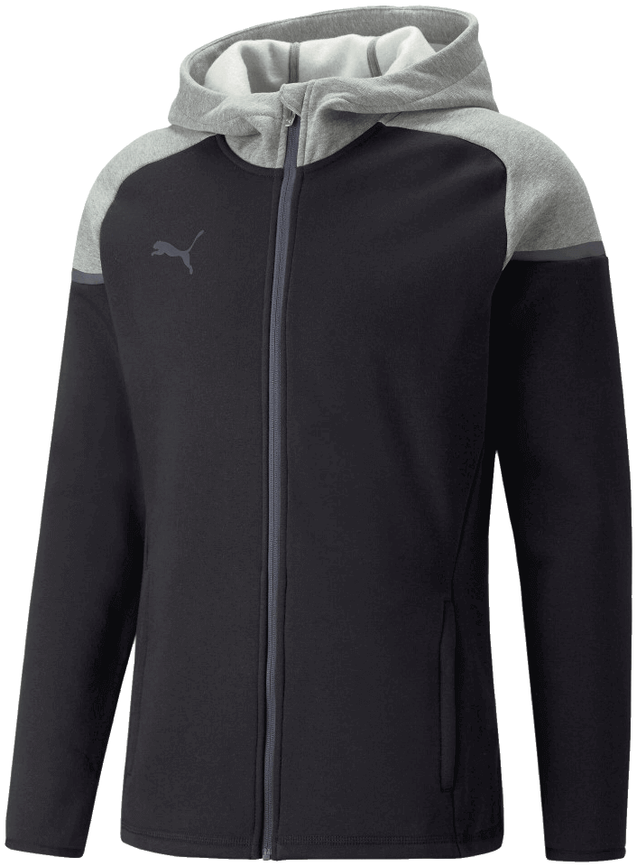 Puma teamCUP Casuals Kapuzenjacke teamCUP, S, schwarz/grau