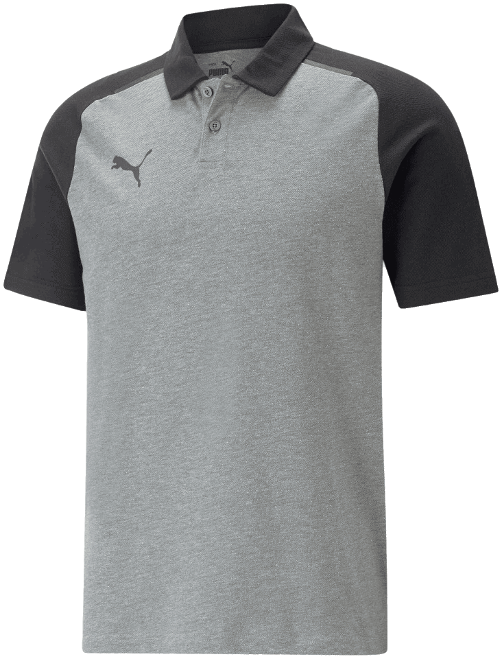 Puma teamCUP Casuals Poloshirt teamCUP, S, grau/schwarz