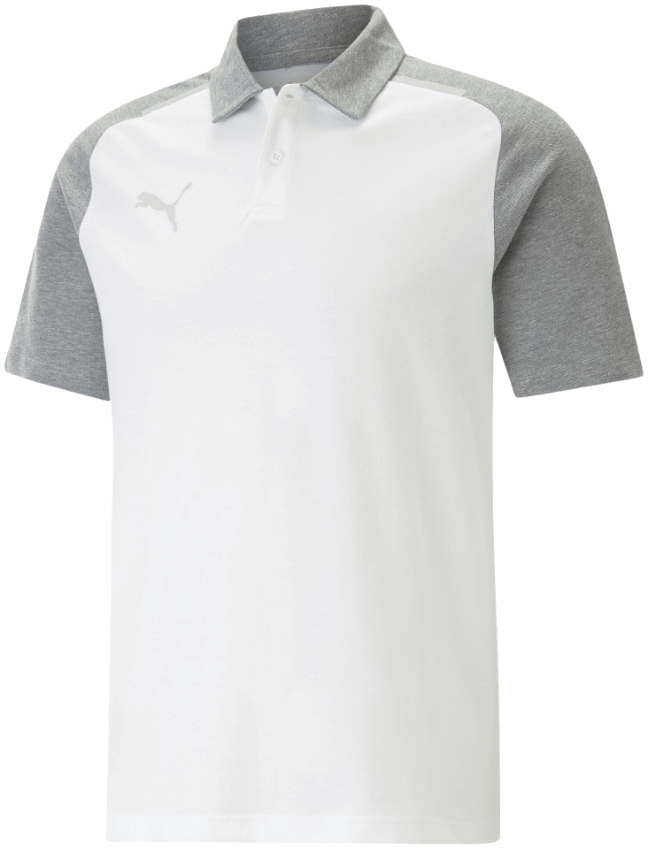 Puma teamCUP Casuals Poloshirt teamCUP, S, weiß/grau