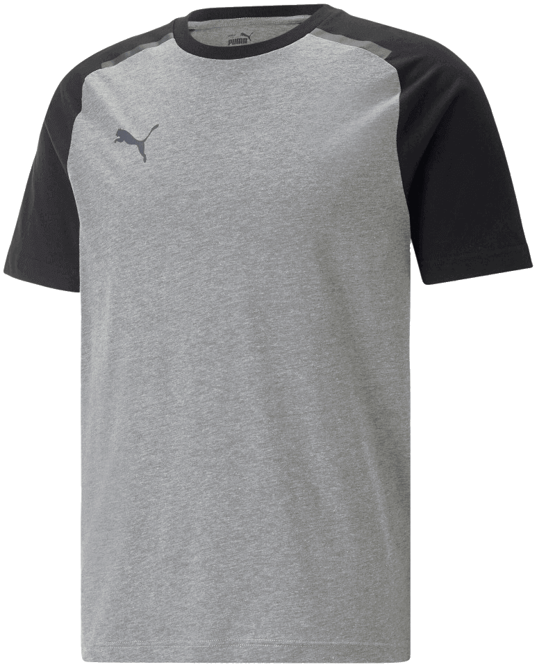 Puma teamCUP Casuals T-Shirt, XXL, grau/schwarz