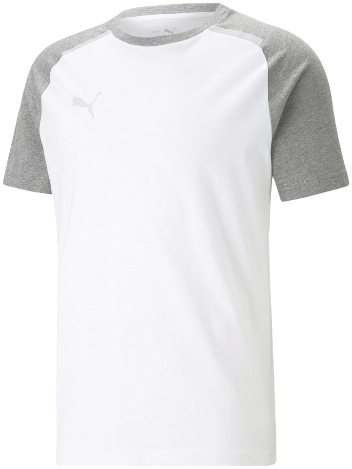 Puma teamCUP Casuals T-Shirt, XXL, weiß/grau