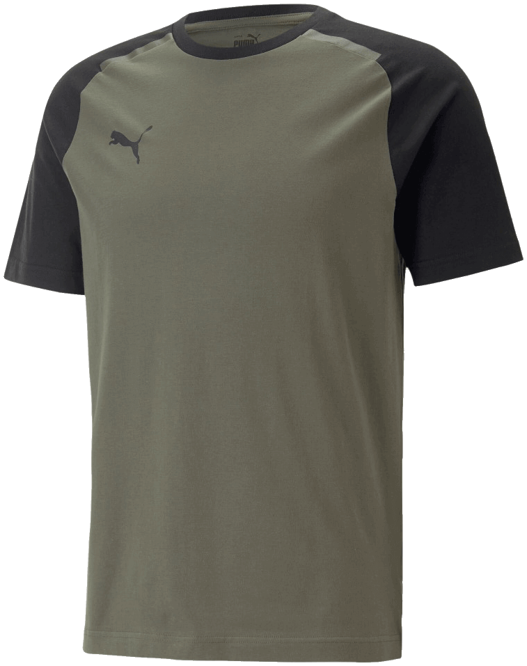 Puma teamCUP Casuals T-Shirt, XL, grün/schwarz