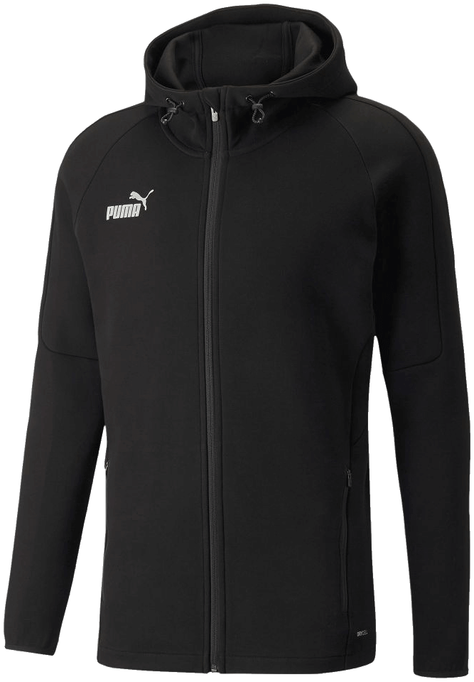 Puma teamFinal Casuals Kapuzenjacke, L, schwarz