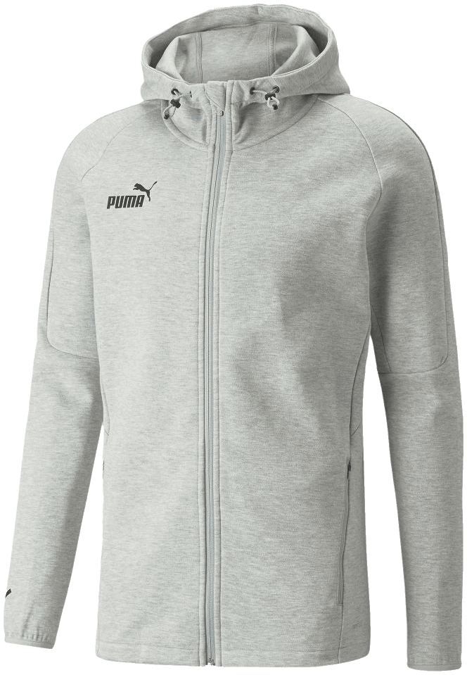 Puma teamFinal Casuals Kapuzenjacke, XXL, hellgrau