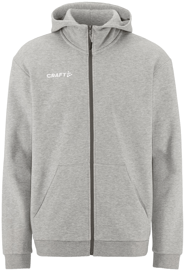 Craft Community 2.0 Kapuzenjacke Logo, XXXL, grau/weiß
