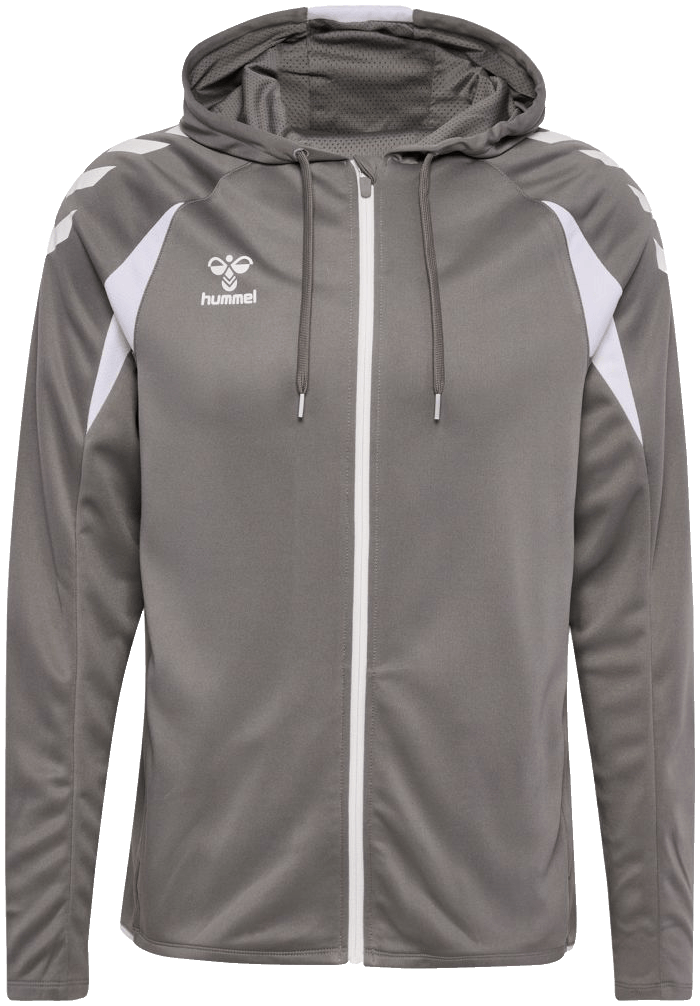 Hummel Core 2.0 Trainingsjacke mit Kapuze, 3XL, grau/weiß