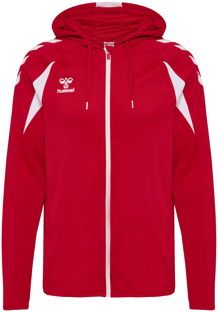 Hummel Core 2.0 Trainingsjacke mit Kapuze, 3XL, rot/weiß