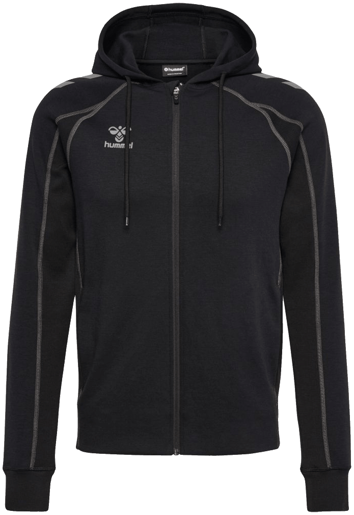 Hummel Move 2.0 Trainingsjacke mit Kapuze, 3XL, schwarz/grau