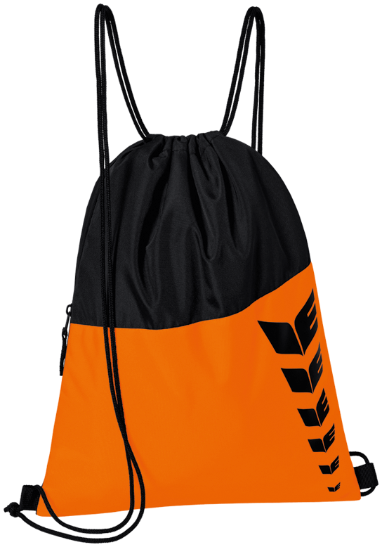Erima Six Wings Turnbeutel, One Size, orange/schwarz