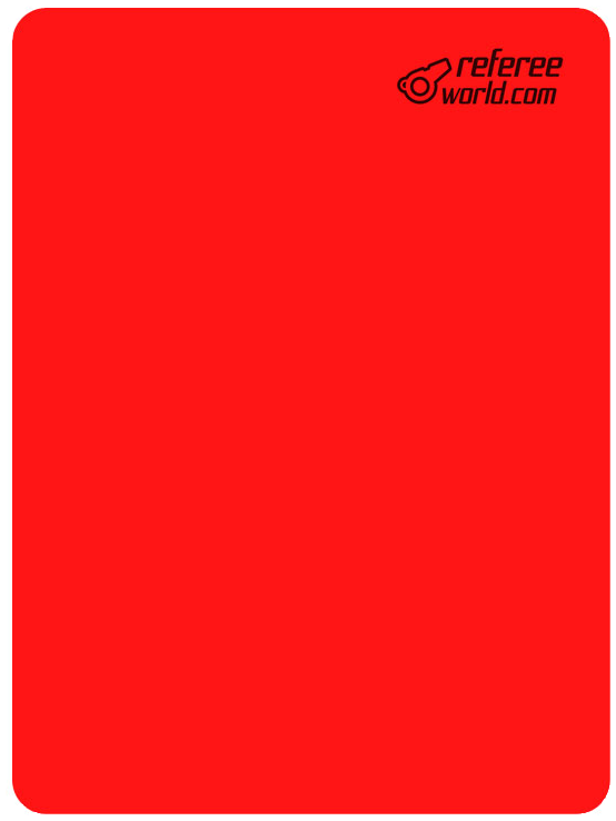 Refereeworld Schiedsrichter Disziplinarkarte rot