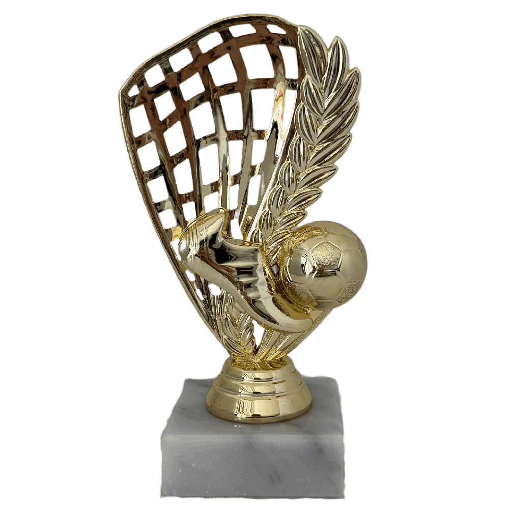 Mini-Pokal Fußball 14 cm gold