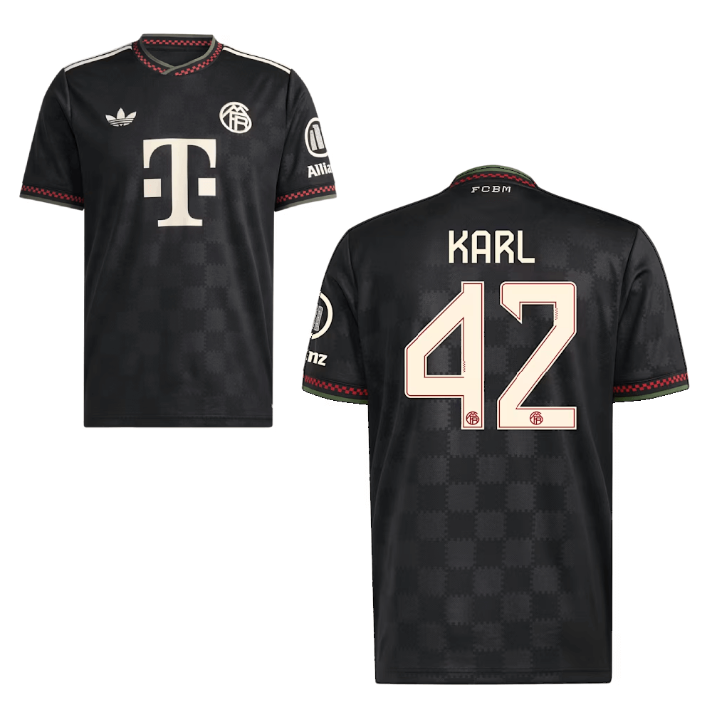 Spielername FC Bayern München Ausweichtrikot 25/26 Herren, Karl, Karl