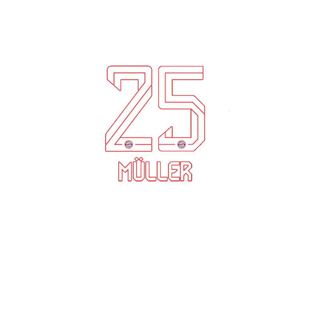 Spielername Fc Bayern München Heimtrikot 25/26, Müller, Müller